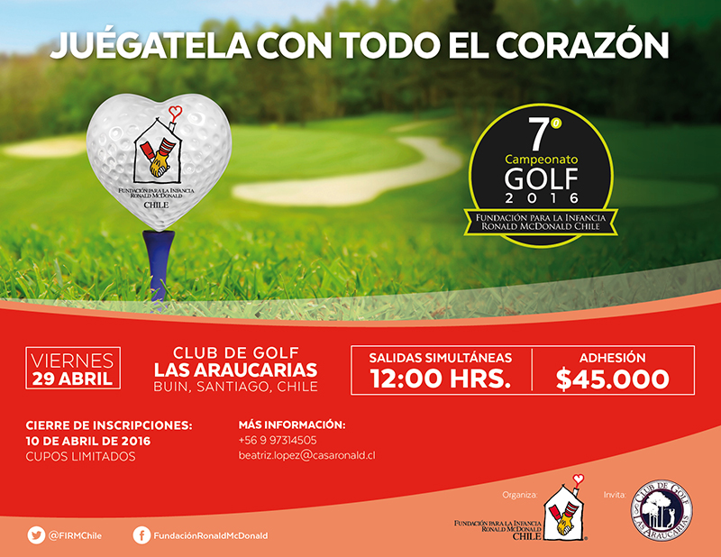 7º Campeonato de Golf a beneficio de la  Fundación para la Infancia Ronald McDonald